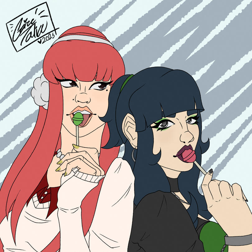 Artfight 2025-Mabel and Izzy (Mabel by FellowWhoIsYellow)